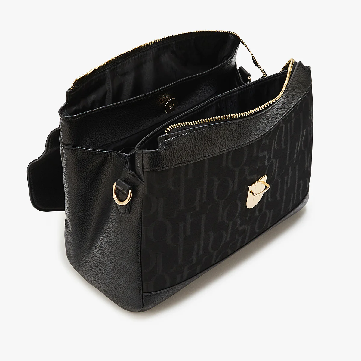 Grand sac bandoulière noir Malaisia - Image 4