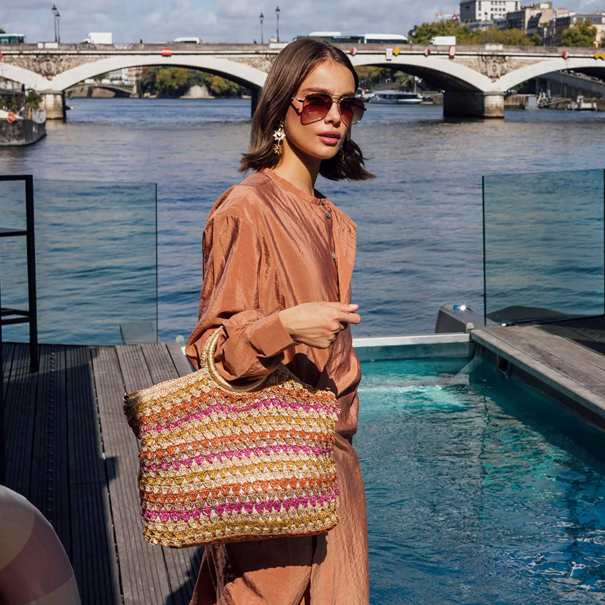 Lunettes en métal marron - Best - Image 4