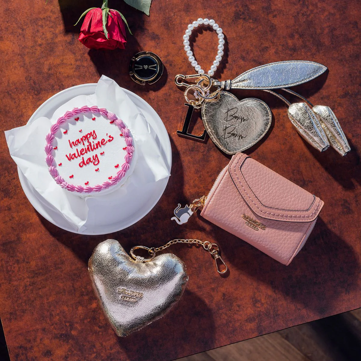 Porte-clés doré cœur et lettre "L" Soodies - Image 4