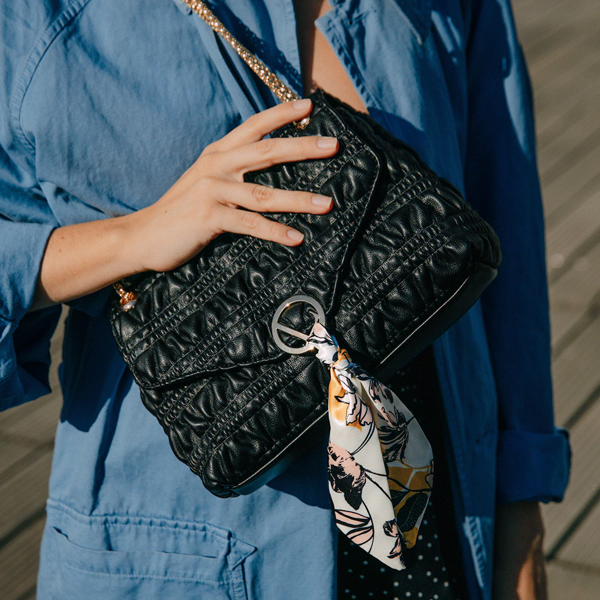 Sac bandoulière Lily noir Lixia - Image 7