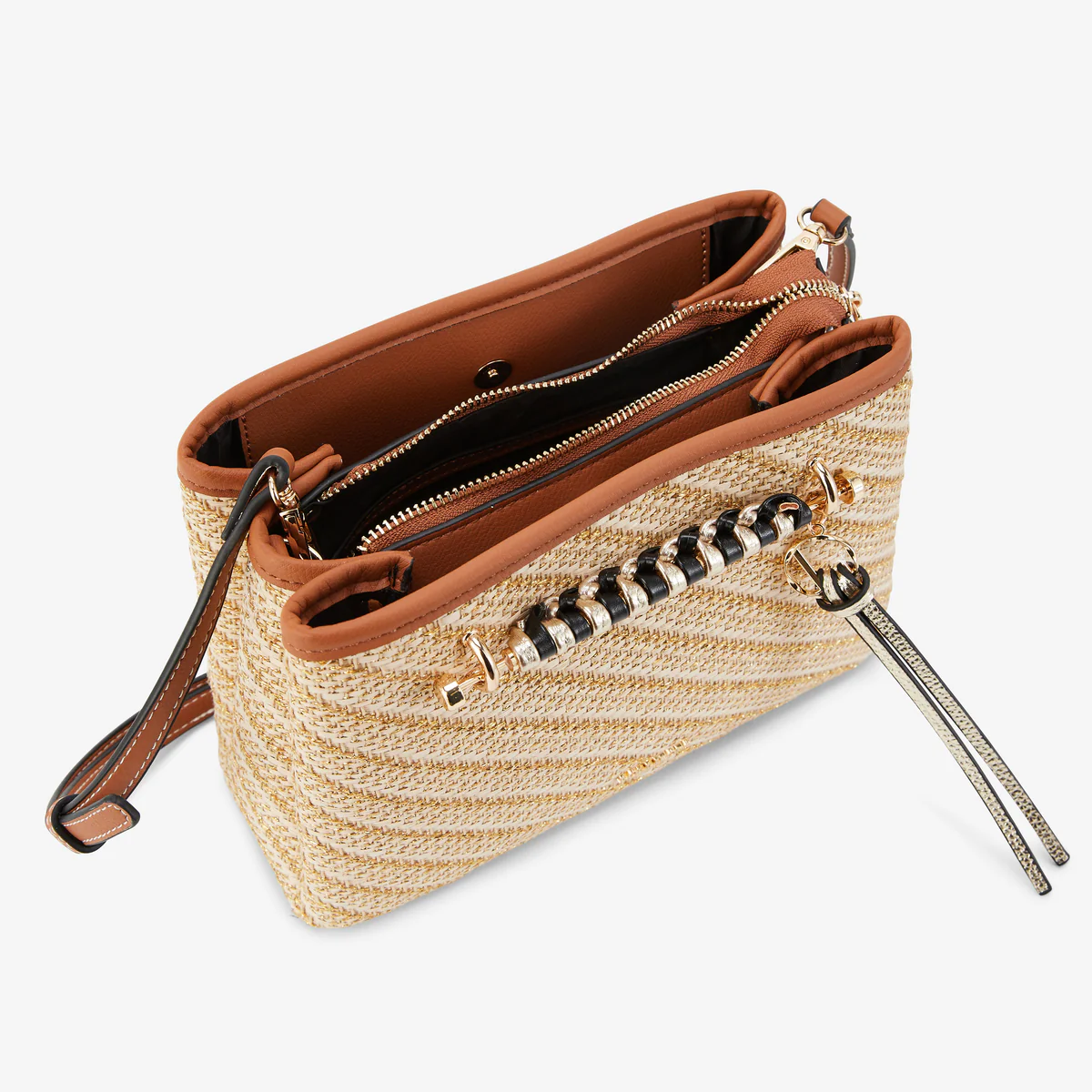 Sac porté épaule M doré P-Kitami - Image 4