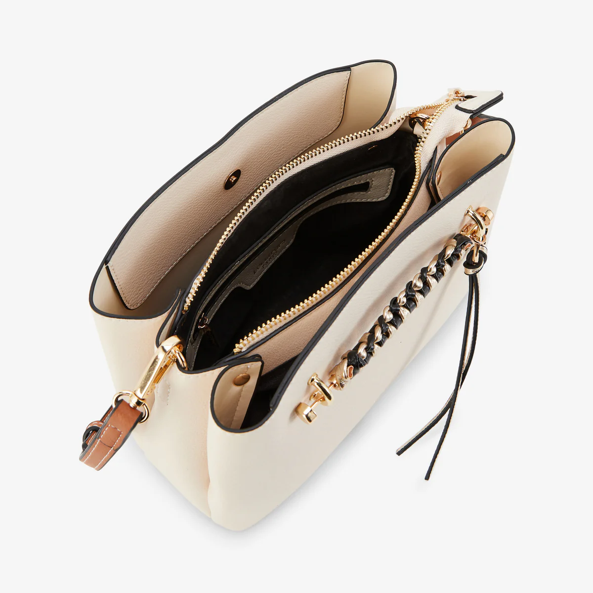 Sac porté épaule M ivoire P-Kitami - Image 4